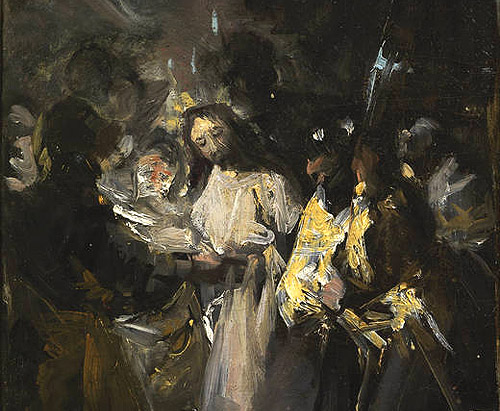 Detalle de la obra "El Prendimiento de Cristo" de Goya. Museo del Prado cedida temporalmente al Museo Lázaro Galdiano