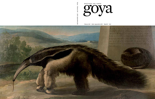 Cuadro "La osa hormiguera de Su Majestad" nueva atribución a Francisco de Goya. Portada del número 336 de la revista de arte "Goya". 