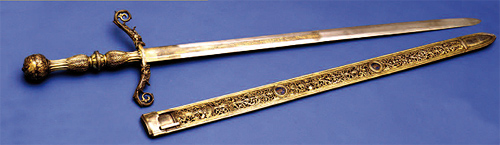 Espada del segundo Conde de Tendilla, Giacomo Magnolino. Museo Lázaro Galdiano. Nº Inventario 3204. Ver ficha de inventario al hacer clic en la imagen.