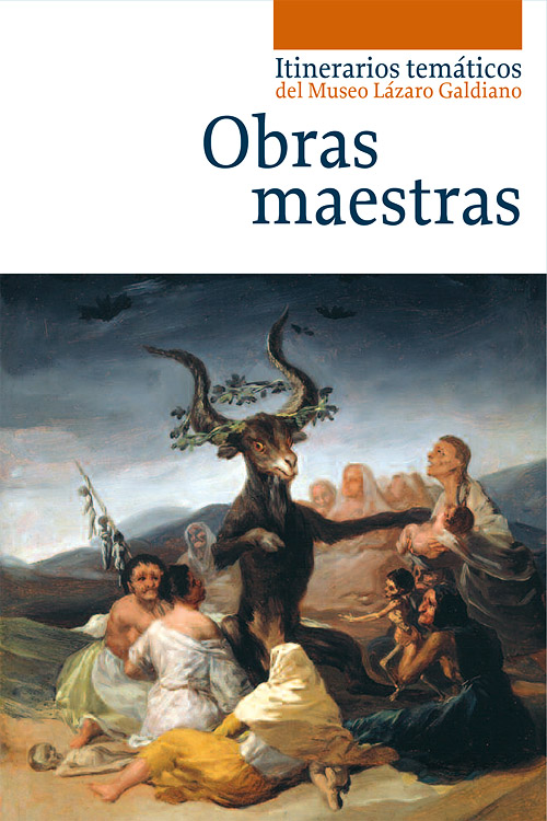 Portada del itinerario temático del Museo Lázaro Galdiano "Obras maestras" con un detalle de "El Aquelarre" de Goya