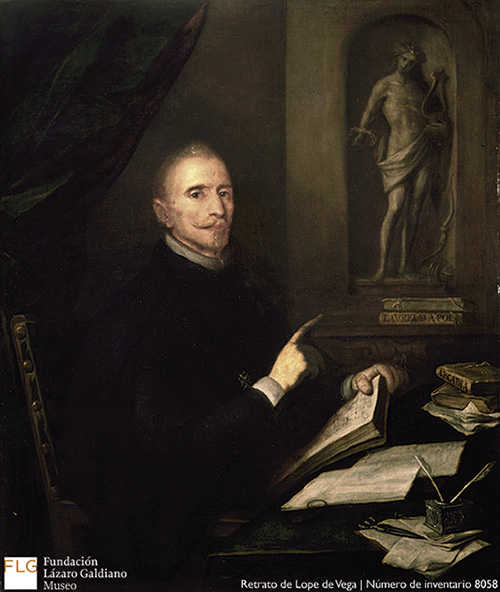 "Retrato de Lope de Vega" Anónimo. Museo Lázaro Galdiano. Número de inventario 8058