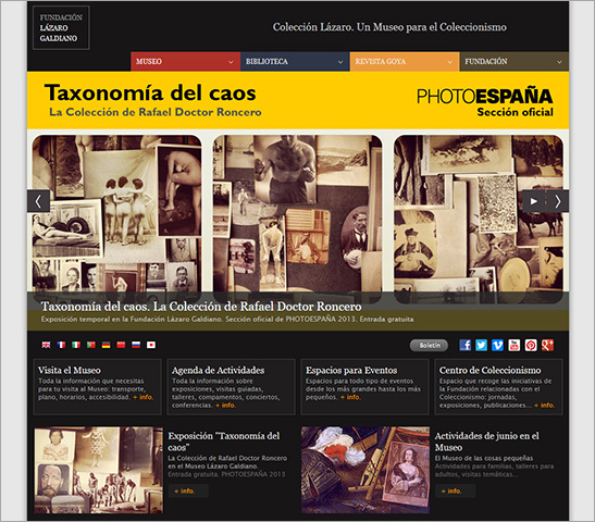 Imagen de la portada de la nueva web de la Fundación Lázaro Galdiano