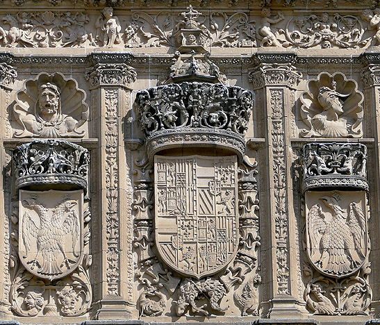 Detalle de la "portada rica" de la Universidad de Salamanca