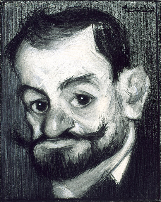 Caricatura de Laserna por Sancha