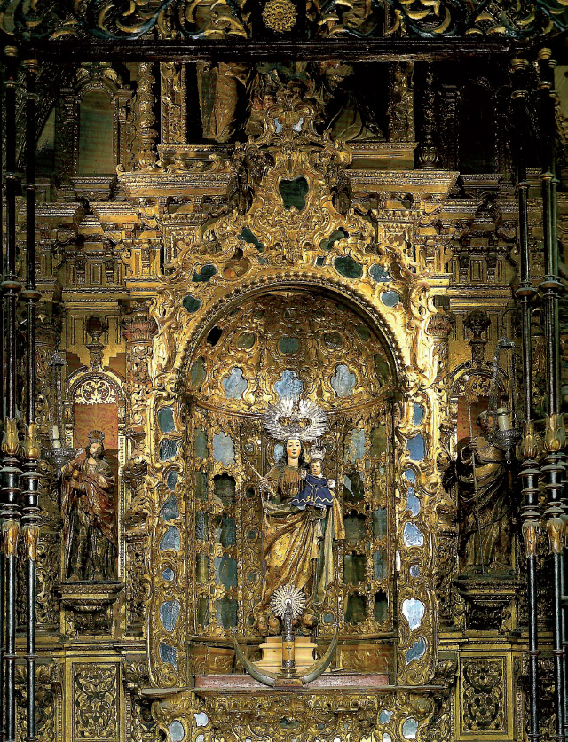 BERNARDO SIMÓN DE PINEDA: retablo de Nuestra Señora del Rosario, 1665-1666. Sagrario de la Catedral de Sevilla