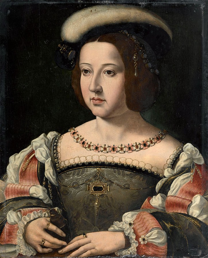 Jean Gossaert (copia): "Retrato de Mencía de Mendoza", 1532-1535. Musée Condé, Chantilly.