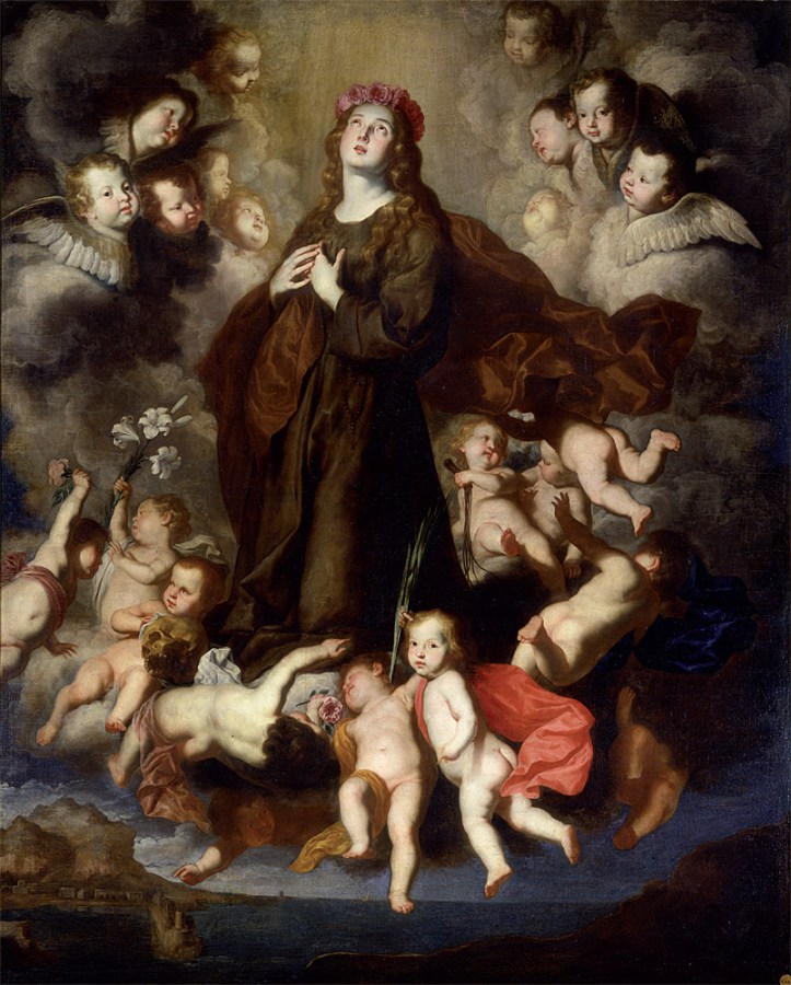 Pietro Novelli: "Santa Rosalía en gloria", 1637-1642. ©Museo de la Real Academia de Bellas Artes de San Fernando, Madrid.