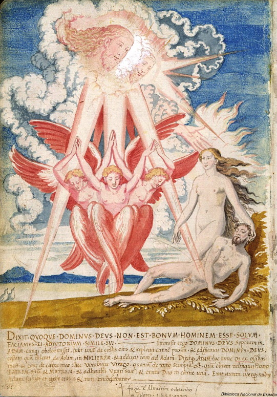 Francisco de Holanda: "De Aetatibus Mundi Imagines", fol. 8v. Biblioteca Nacional de España, Madrid.