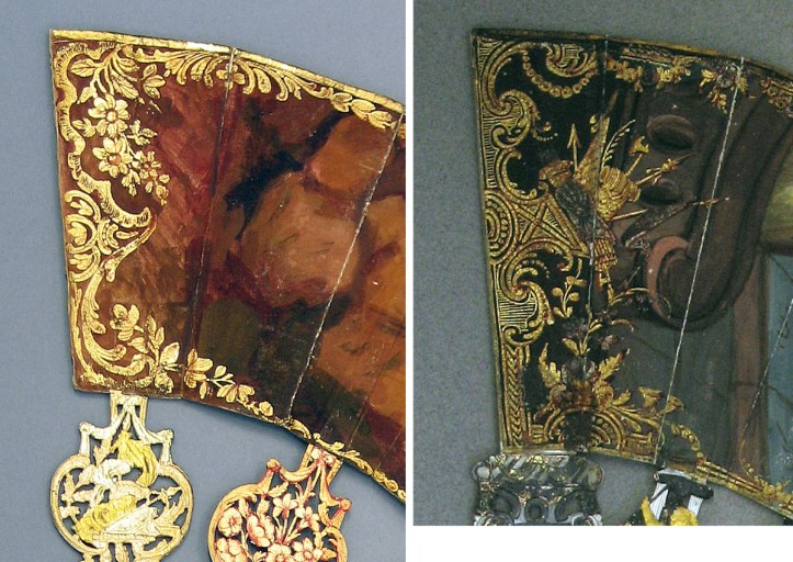 Orlas francesas de hacia 1740-1750 (izquierda) y hacia 1760-1770 (derecha).