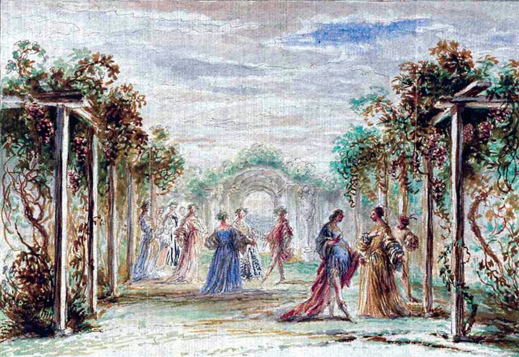 Francisco de Herrera el Mozo: Los celos hacen estrellas, segunda escena. © Österreichische Nationalbibliothek, Viena.