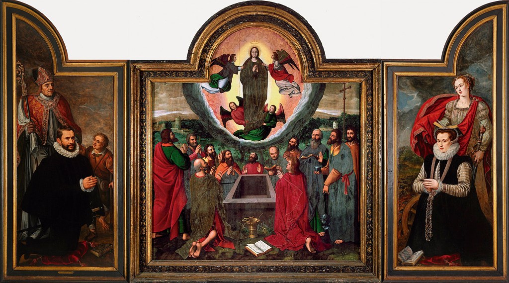 Fig. 1. Tríptico de Orduña. Reconstrucción virtual por José Mª Martín. Actualmente, la tabla central en colección particular. Fig. 1. Tríptico de Orduña. Reconstrucción virtual por José Mª Martín. Actualmente, la tabla central en colección particular.