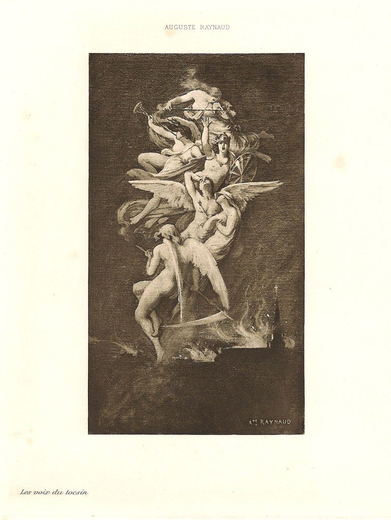 Auguste Raynaud. Les voix du tocsin. 1897. Grabado sobre papel, 270 x 210 mm. Colección particular.
