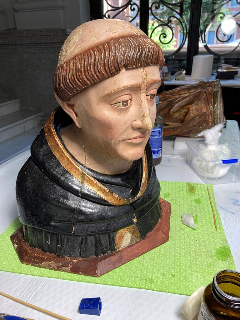 Restauración del busto relicario de Santo Domingo de Guzmán del Museo Lázaro Galdiano