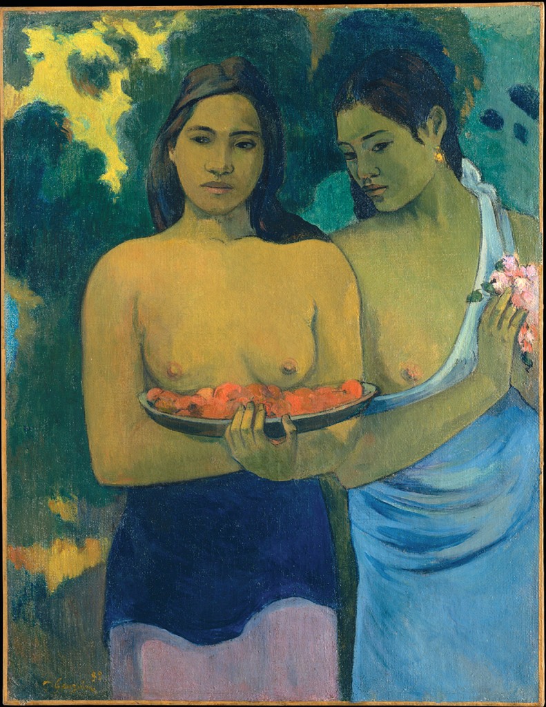 Paul Gauguin: "Dos mujeres tahitianas", 1899. Óleo/lienzo, 94 x 72’4 cm, The Metropolitan Museum of Art, Nueva York. Donación de William Church Osborn, 1949. Dominio público