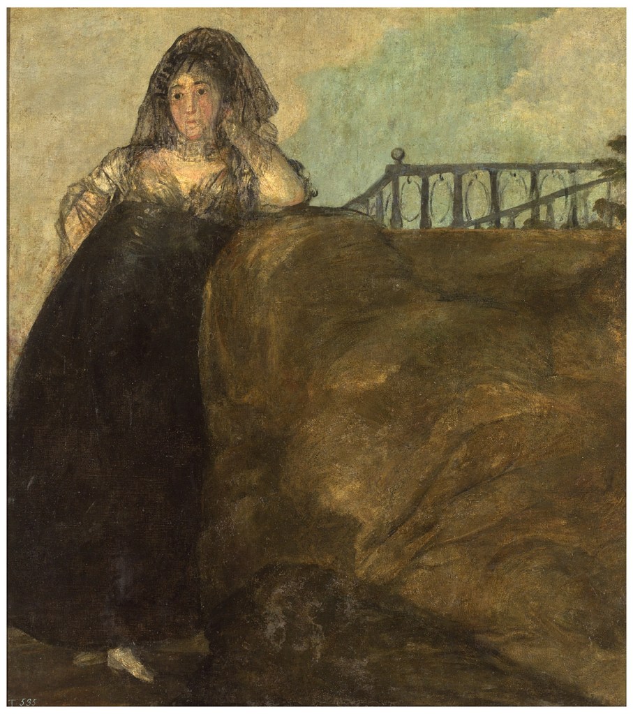 Fig. 9. Francisco de Goya. Una manola: Leocadia Zorrilla. 1820-1823. Óleo sobre revestimiento mural trasladado a lienzo, 145,7 x 129,4 cm. Museo Nacional del Prado. P000754