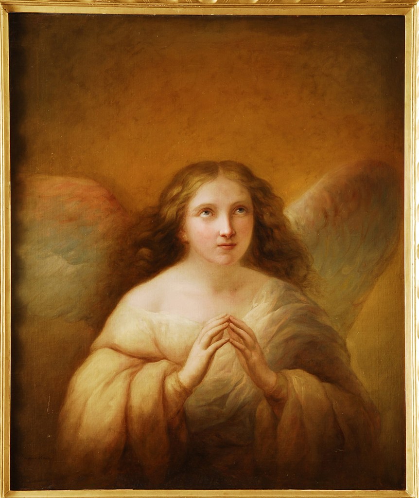 Fig. 7. Rosario Weiss. Ángel custodio. 1841. Óleo sobre lienzo, 83 x 70 cm. Colección particular, La Granja de San Ildefonso, Segovia.