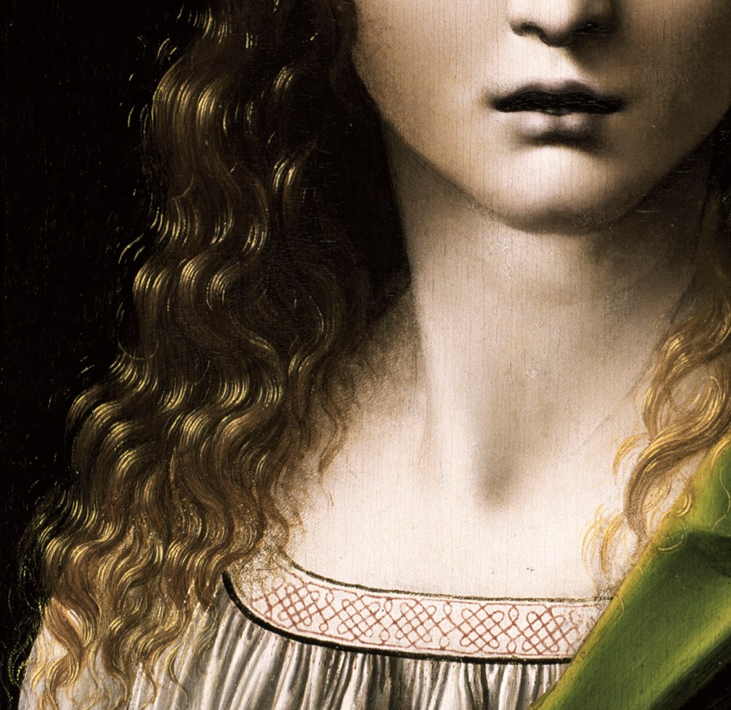 Fig. 3. Giovanni Antonio Boltraffio (atrib.): "El Salvador adolescente", detalle