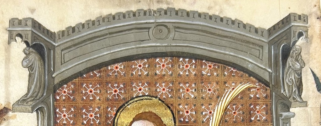 Fig. 8. Detalle de doseletes con profetas. Rafael Destorrents. Hacia 1407. Museo Lázaro Galdiano.