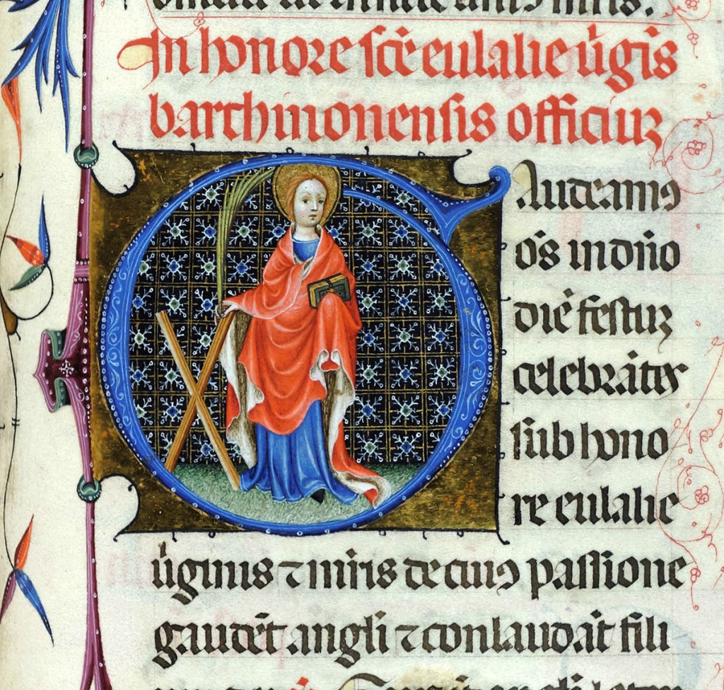 Santa Eulalia. Misal de Santa Eulalia. Hacia 1403. Archivo Capitular de Barcelona. Ms. 116, fol. 247r.