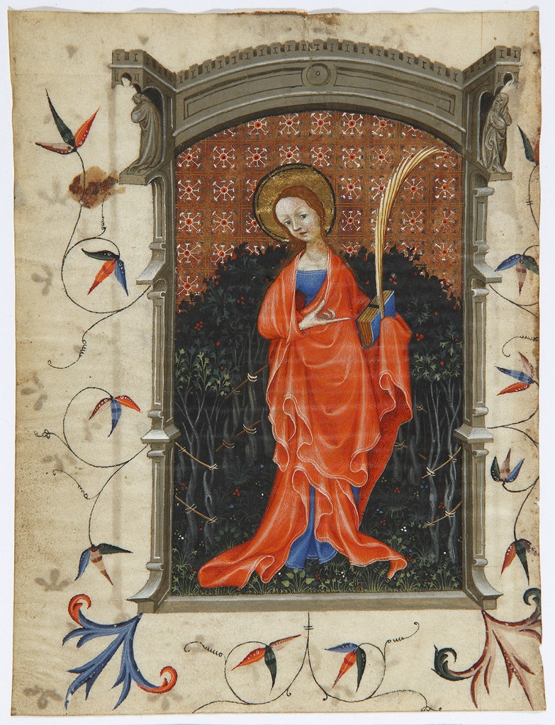 Fig. 1. Santa mártir. Rafael Destorrents. Hacia 1407. Museo Lázaro Galdiano