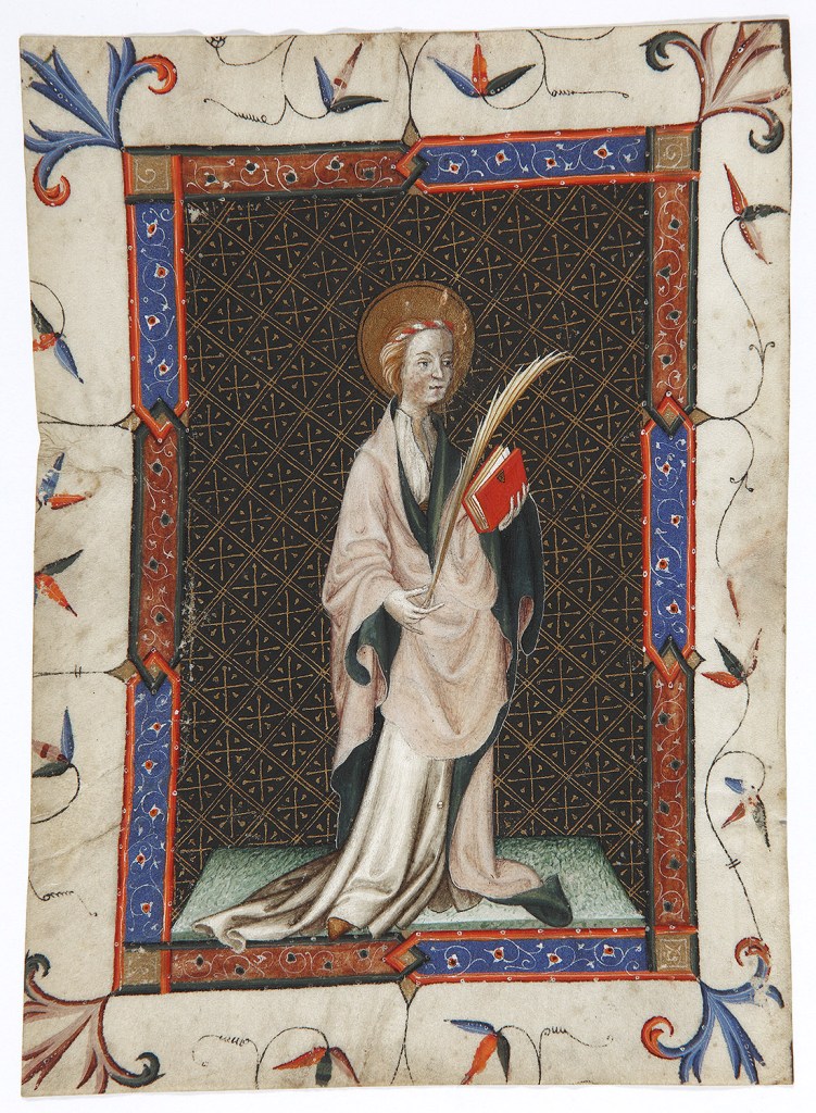 Fig. 2. Santa mártir. Rafael Destorrents. Hacia 1407. Museo Lázaro Galdiano