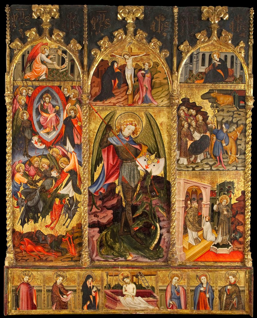 Retablo de san Miguel Arcángel. Joan Mates, primer cuarto del siglo XV. MNAC